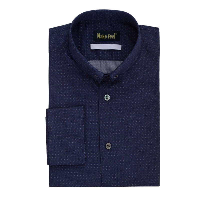 Navy Blue Polka Dot Shirt